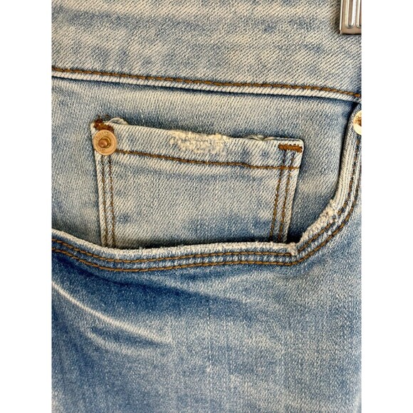 STS BLUE Molly Womens Blue Jean Denim Shorts Size 35 / 20 High Waist Distressed - Picture 4 of 11